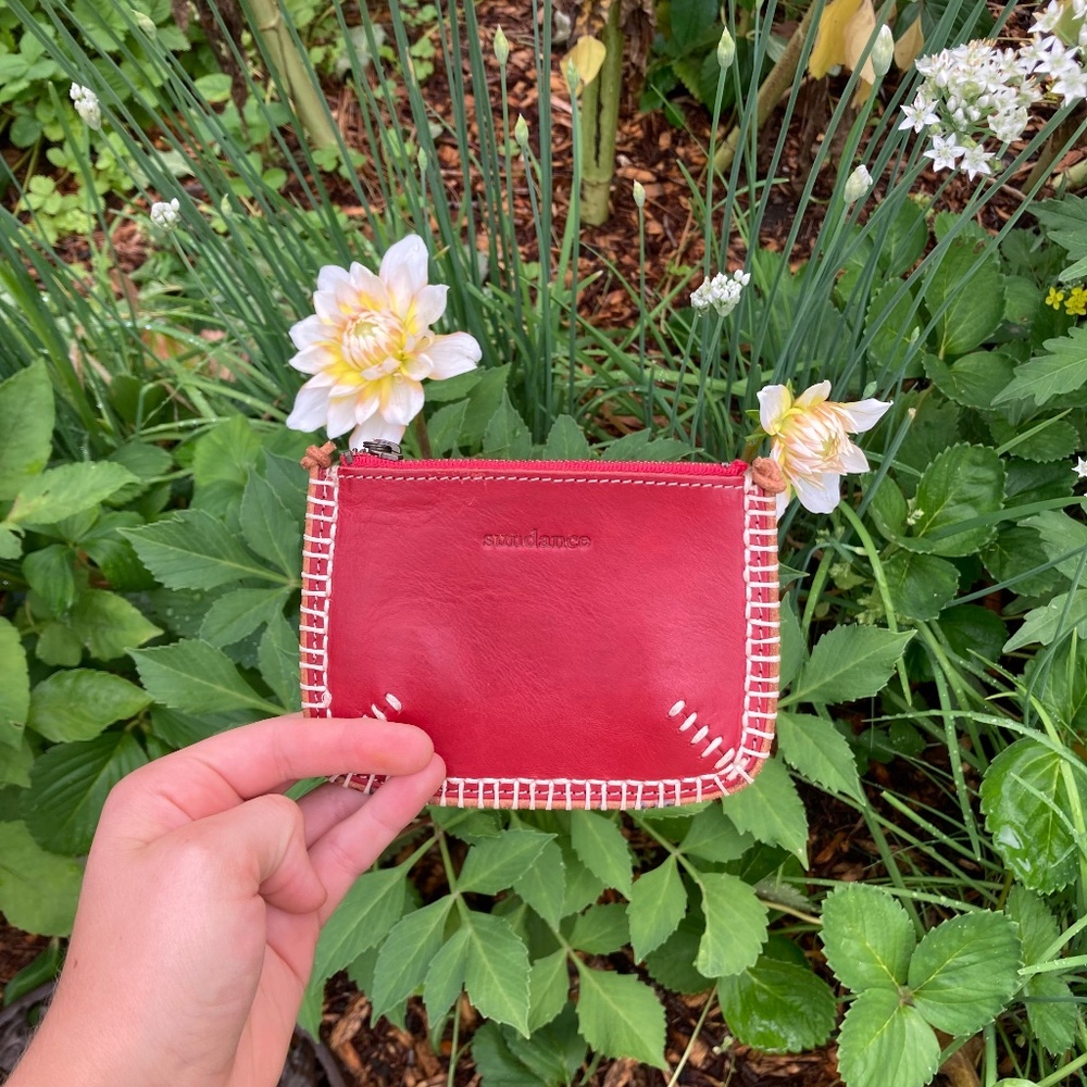 Beautiful high quality Sundance red leather wallet